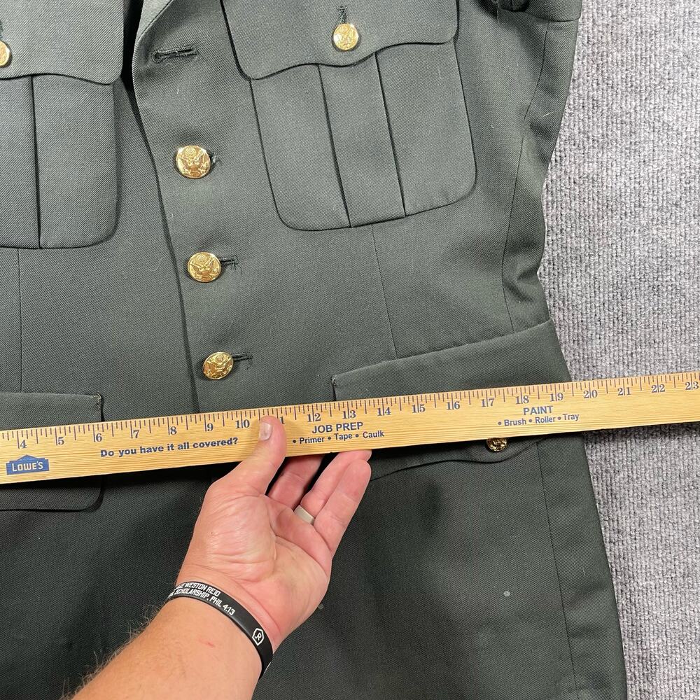 US Army Coat Class A Green Men's 40R Military Collectible Uniform Wool Blend - Picture 9 of 15